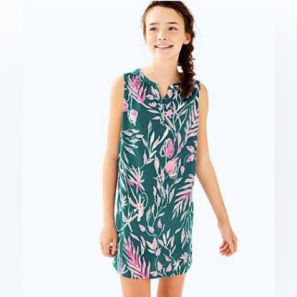 Lilly Pulitzer girls Essie dress Large (8-10) Tidal Wave It's Prime Time NWT - Picture 1 of 9